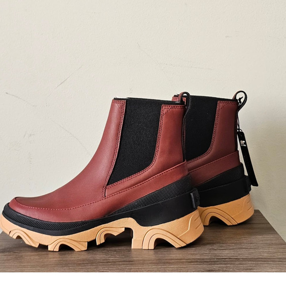 Sorel Women's Chelsea Brex Waterproof Boots Size 8.5  Spice / Black 1951221 NWB - Picture 1 of 8